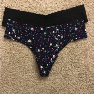 Victoria’s Secret raw hem no-show thong bundle